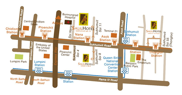 แผนที่โรงแรม สลิลสุขุมวิท ซอย 11